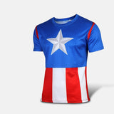 Free shipping 2015 t-shirt Superman/Batman/spider man/captain America /Hulk/Iron Man / t shirt men fitness shirts men t shirts