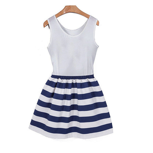 Striped Sleeveless Tank & Vest Dress