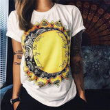 New Fashion Women T Shirts Short Sleeve women Printed Letters T-Shirts Female Retro Graffiti Flower Tops Tee Lady T Shirts