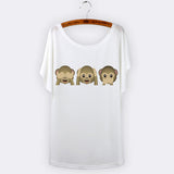 Harajuku Cat t-shirt Women Tee Shirt Femme Summer 2016 Casual Animal Cartoon print short sleeve Loose Ladies tops t shirt White