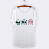 Harajuku Cat t-shirt Women Tee Shirt Femme Summer 2016 Casual Animal Cartoon print short sleeve Loose Ladies tops t shirt White