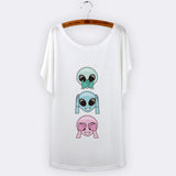 Harajuku Cat t-shirt Women Tee Shirt Femme Summer 2016 Casual Animal Cartoon print short sleeve Loose Ladies tops t shirt White