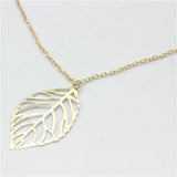 Women's Gold or Sliver Leaf Pendant Multi-Layer Necklace