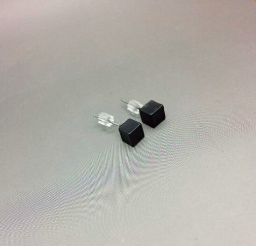 New fashion black gold silver 3 color  western triangle round flash stud earrings for women gifts jewelry