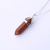 Natural Stone Pendant Bijoux Chain Necklaces