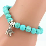 Women's Bohemian Turquoise Pendant Bracelet