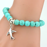 Women's Bohemian Turquoise Pendant Bracelet