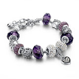 Women's Crystal Charm Bracelet - 925 Silver