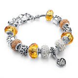 Women's Crystal Charm Bracelet - 925 Silver