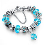 Women's Crystal Charm Bracelet - 925 Silver