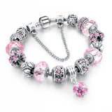 Women's Crystal Charm Bracelet - 925 Silver