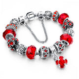 Women's Crystal Charm Bracelet - 925 Silver