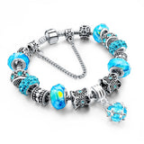 Women's Crystal Charm Bracelet - 925 Silver