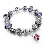 Women's Crystal Charm Bracelet - 925 Silver