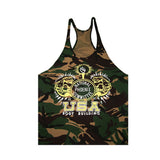 2016 New Gym clothing Singlets Camouflage Tank Tops Shirt Bodybuilding Equipment Fitness Men's Golds Gym Stringer WAIBO BEAR