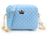 2015 Women Bag Fashion Women Messenger Bags Rivet Chain Shoulder Bag High Quality PU Leather Crossbody N0310