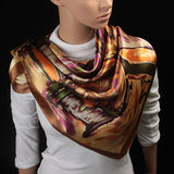 90cm*90cm 2016 Big Size Silk Square Scarf Women Fashion Brand High Quality Imitated Silk Satin Scarves Polyester Shawl Hijab