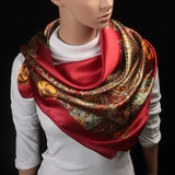 90cm*90cm 2016 Big Size Silk Square Scarf Women Fashion Brand High Quality Imitated Silk Satin Scarves Polyester Shawl Hijab