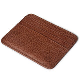 First layer cow Skin Brand Slim Credit Card Holder Mini Wallet mens Leather ID Case Purse Bag Pouch New cover for a passport
