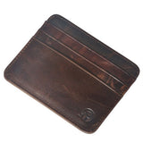 First layer cow Skin Brand Slim Credit Card Holder Mini Wallet mens Leather ID Case Purse Bag Pouch New cover for a passport