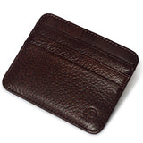 First layer cow Skin Brand Slim Credit Card Holder Mini Wallet mens Leather ID Case Purse Bag Pouch New cover for a passport