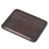 First layer cow Skin Brand Slim Credit Card Holder Mini Wallet mens Leather ID Case Purse Bag Pouch New cover for a passport