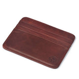 First layer cow Skin Brand Slim Credit Card Holder Mini Wallet mens Leather ID Case Purse Bag Pouch New cover for a passport