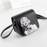 Vogue Star! Bolsos Carteras Mujer Marca Women PU Leather Cat Wearing Glasses Print Messenger Handbag 2015 Women Bag YA40-207