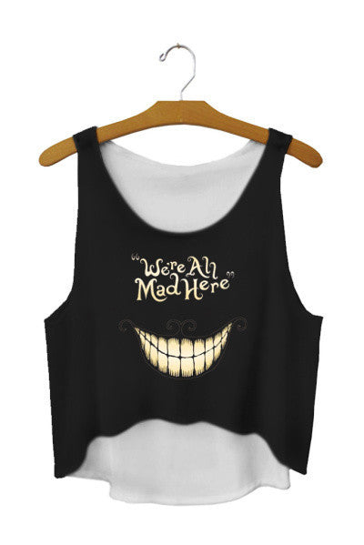 SexeMara Fashion Crop Tops "Cheshire Cat"