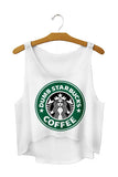 SexeMara Fashion Crop Tops "Dumb Starbucks"