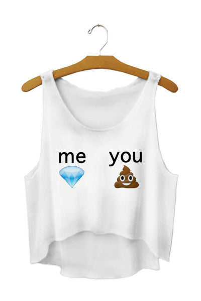 SexeMara Fashion Crop Tops "Me vs. You"