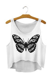 SexeMara Fashion Crop Tops "Butterfly"
