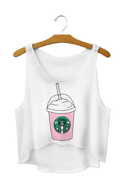 SexeMara Fashion Crop Tops "Pink Frap"