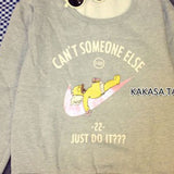 Just Do It Letter Spoof Brand Fleece felpe Long Sleeve sudaderas mujer 2016 Women's Cute Simpsons Printed Sweatshirt Hoodies C95