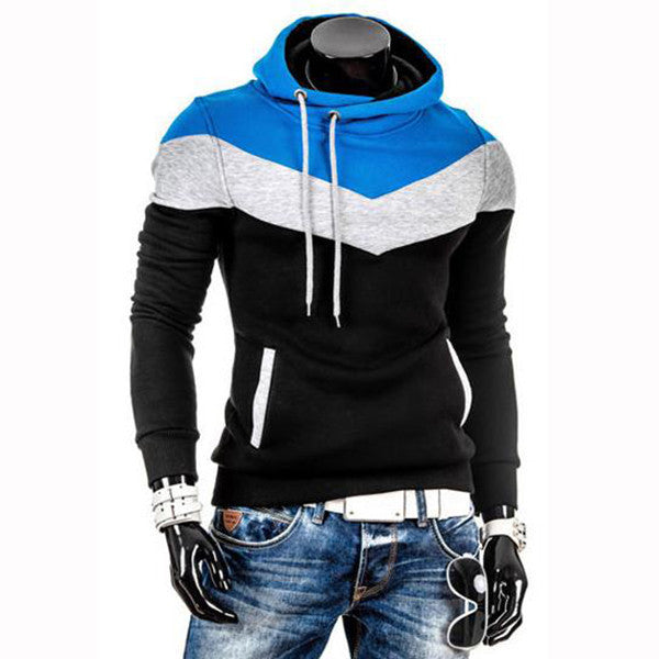 Moleton Masculino 2016 Autumn Slim Hoodies Men Sweatshirt Long Sleeve Pullover Hooded Sportswear Male Patchwork Fleece Tracksuit