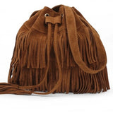 2016 Retro Faux Suede Fringe Women Bag Messenger Bags New Handbag Tassel Shoulder Handbags Crossbody Gift Free Shipping N513