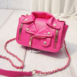 New 2015 hot best Harajuku preppy style baseball jacket clothes rivet wind messenger PU leather shoulder bag women bags