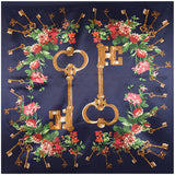 Free Shipping 2016 Hot Sale Satin Square Silk Scarf Printed For Ladies,New Arrival Women Brand Polyester Scarves 90*90cm