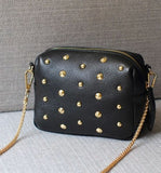 Lowest price ! New fashion Rivet women shoulder handbag PU leather Crossbody bag designer vintage women mini chain messenger bag