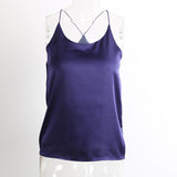 BeAvant 2016 new summer style sleeveless silk white women tank top Sexy deep v neck black camisole tank Casual party girls tops