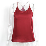 BeAvant 2016 new summer style sleeveless silk white women tank top Sexy deep v neck black camisole tank Casual party girls tops