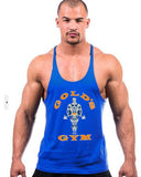 2016 gym vest bodybuilding clothing and fitness men tank tops golds gym brand high quality 100% cotton undershirt gym large size