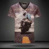 [5 patterns] Fashion 3D printed mens t-shirt specific style printed short sleeve summer t shirt mens  V-neck shirt