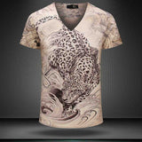 [5 patterns] Fashion 3D printed mens t-shirt specific style printed short sleeve summer t shirt mens  V-neck shirt