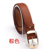 2016 Women Fashion Belts Cinturones Mujer  Ladies Faux Leather Metal Buckle Straps Girls Fashion Accessories