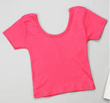 2016 New Women Best Sell U neck Sexy Crop Top Ladies Short Sleeve T Shirt Tee Short T-shirt Basic Stretch T-shirts
