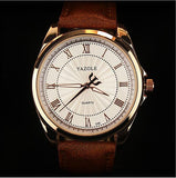 Stunning Men's YAZOLE Sports Watch - Quartz/Leather/Stainless Steel