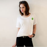 EAST KNITTING H149 Cat Pocket Women T-shirt Summer Style Tee Harajuku Women Tops Plus size 4XL