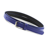 Multi Color Thin Skinny Faux Leather Waistband Womens Ladies Casual Belt Strap