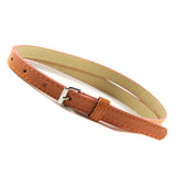 Multi Color Thin Skinny Faux Leather Waistband Womens Ladies Casual Belt Strap